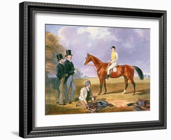 Dr. Fothergill Rowlands of Nantyglo on Tom Llewelyn Brewer's Horse, 'Bold Navy', C.1847-51-James Flewitt Mullock-Framed Giclee Print