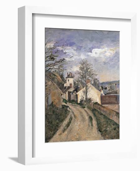 Dr. Gachet's House at Auvers-Paul Cézanne-Framed Art Print