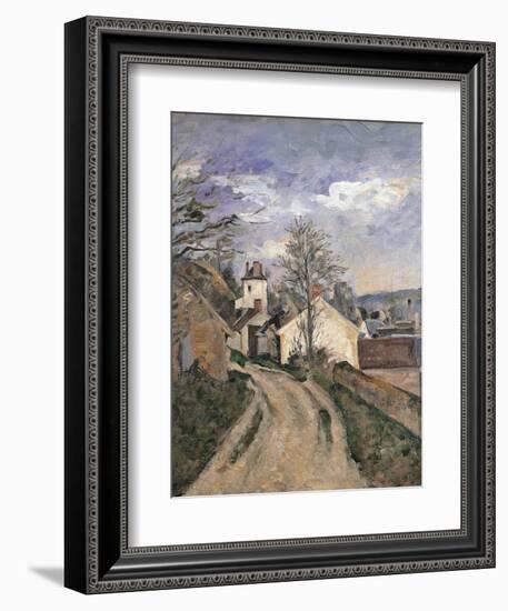 Dr. Gachet's House at Auvers-Paul Cézanne-Framed Art Print