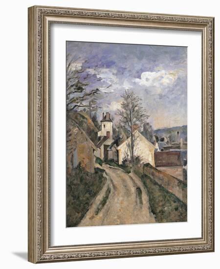 Dr. Gachet's House at Auvers-Paul Cézanne-Framed Giclee Print