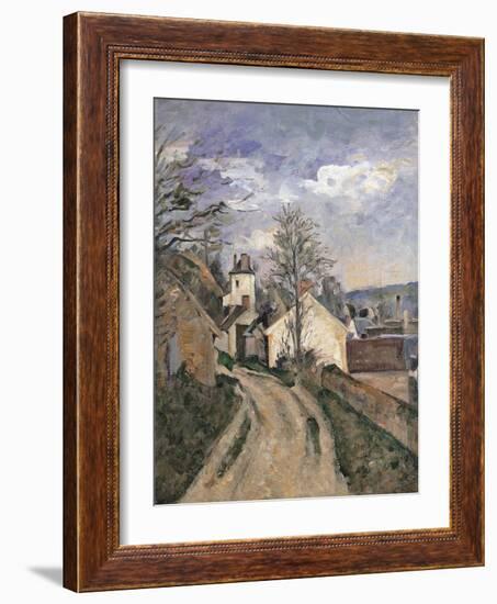 Dr. Gachet's House at Auvers-Paul Cézanne-Framed Giclee Print