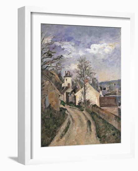 Dr. Gachet's House at Auvers-Paul Cézanne-Framed Giclee Print