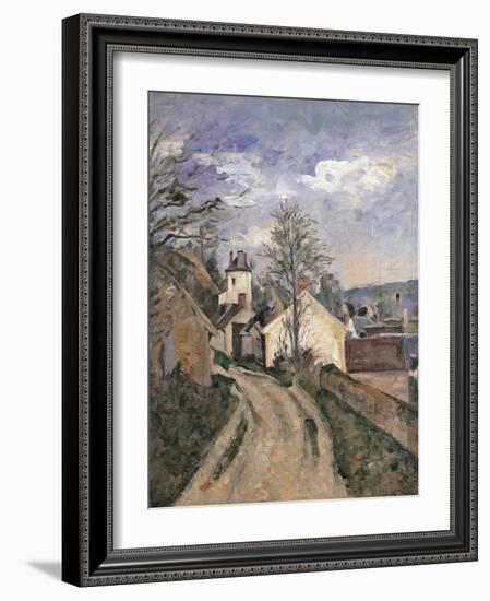 Dr. Gachet's House at Auvers-Paul Cézanne-Framed Giclee Print