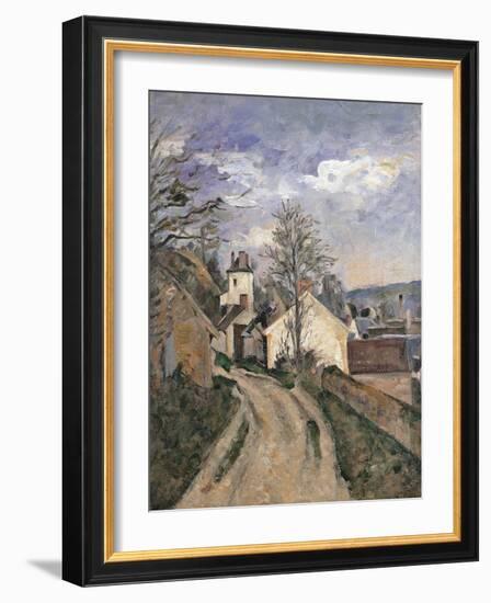 Dr. Gachet's House at Auvers-Paul Cézanne-Framed Giclee Print