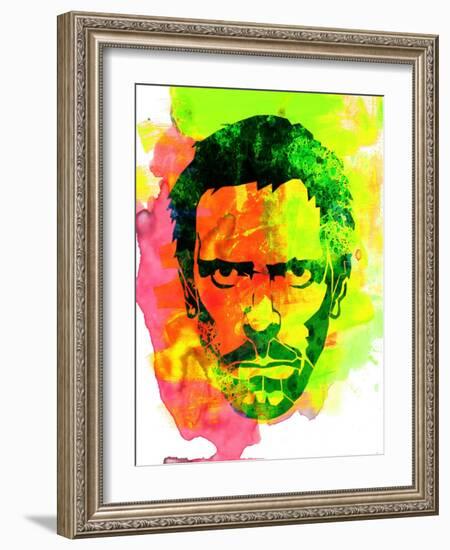 Dr. Gregory House Watercolor-Lora Feldman-Framed Art Print