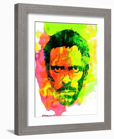 Dr. Gregory House Watercolor-Lora Feldman-Framed Art Print