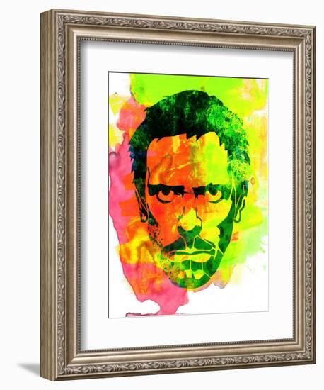 Dr. Gregory House Watercolor-Lora Feldman-Framed Art Print