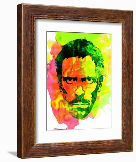 Dr. Gregory House Watercolor-Lora Feldman-Framed Art Print