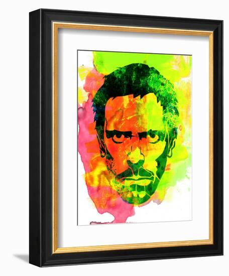 Dr. Gregory House Watercolor-Lora Feldman-Framed Art Print