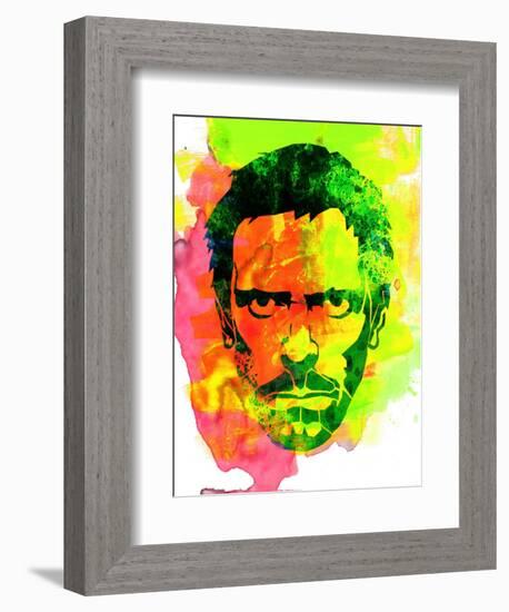 Dr. Gregory House Watercolor-Lora Feldman-Framed Premium Giclee Print