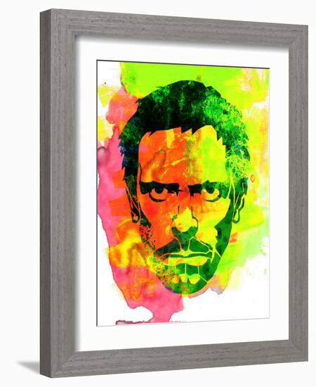 Dr. Gregory House Watercolor-Lora Feldman-Framed Art Print