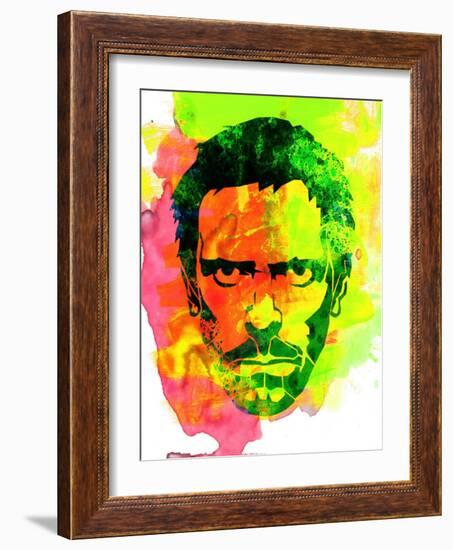 Dr. Gregory House Watercolor-Lora Feldman-Framed Art Print