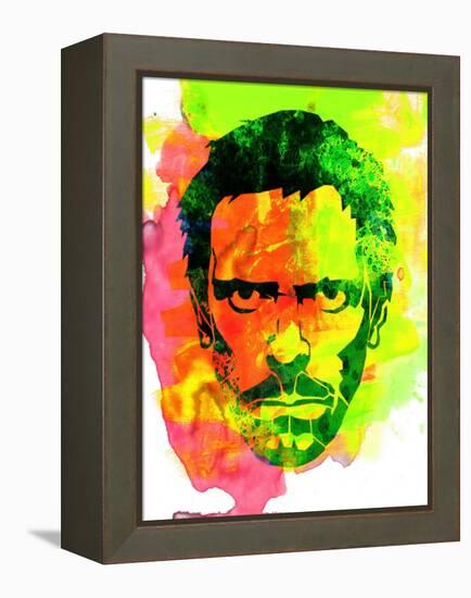 Dr. Gregory House Watercolor-Lora Feldman-Framed Stretched Canvas