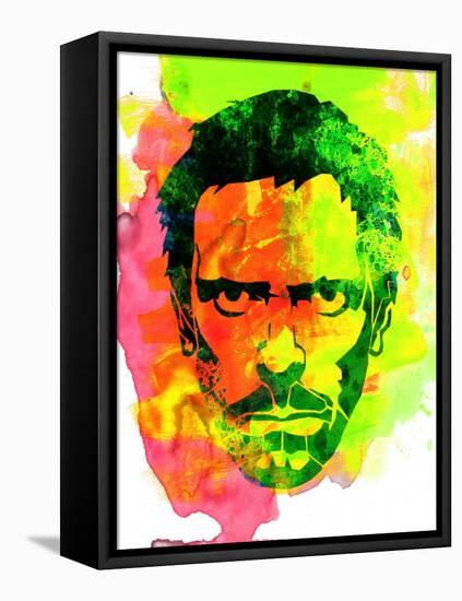 Dr. Gregory House Watercolor-Lora Feldman-Framed Stretched Canvas