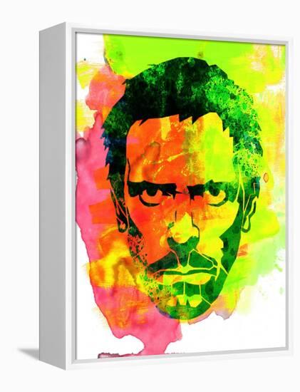 Dr. Gregory House Watercolor-Lora Feldman-Framed Stretched Canvas