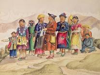 T602 Bhotias - Tibetans from Lhasa, the Capital of the Province of Utsang, Central Tibet, 1852-60-Dr. Henry Ambrose Oldfield-Giclee Print