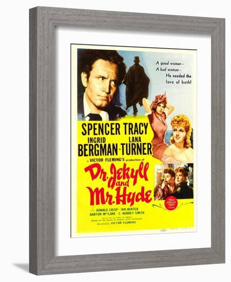 Dr. Jekyll and Mr. Hyde, Spencer Tracy, Ingrid Bergman, Lana Turner, 1941-null-Framed Photo