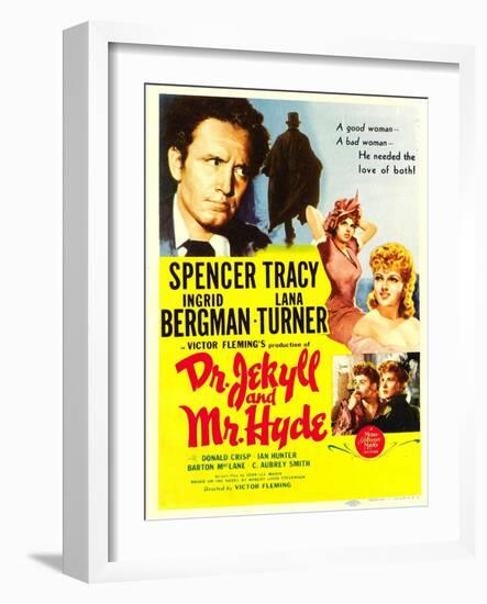 Dr. Jekyll and Mr. Hyde, Spencer Tracy, Ingrid Bergman, Lana Turner, 1941-null-Framed Photo