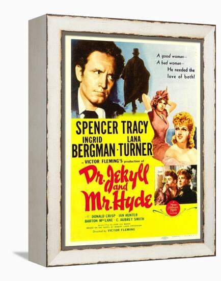 Dr. Jekyll and Mr. Hyde, Spencer Tracy, Ingrid Bergman, Lana Turner, 1941-null-Framed Stretched Canvas