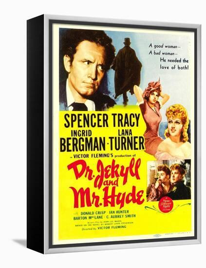 Dr. Jekyll and Mr. Hyde, Spencer Tracy, Ingrid Bergman, Lana Turner, 1941-null-Framed Stretched Canvas