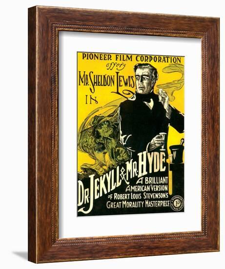 Dr. Jekyll & Mr. Hyde, Sheldon Lewis, 1920-null-Framed Premium Giclee Print