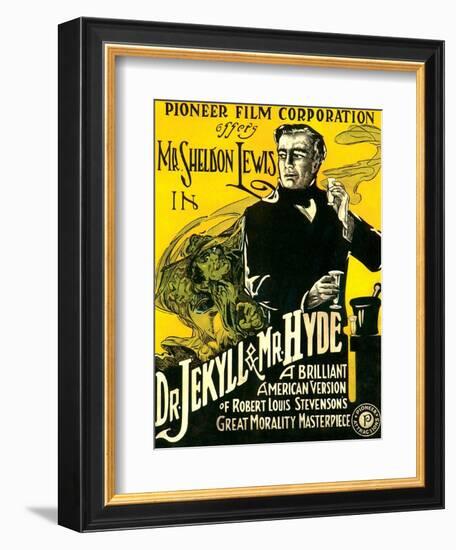 Dr. Jekyll & Mr. Hyde, Sheldon Lewis, 1920-null-Framed Premium Giclee Print