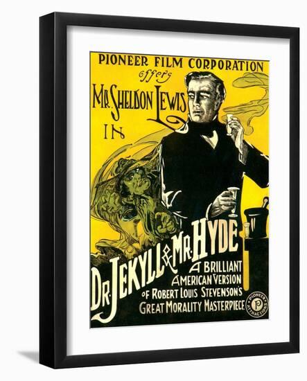 Dr. Jekyll & Mr. Hyde, Sheldon Lewis, 1920-null-Framed Art Print