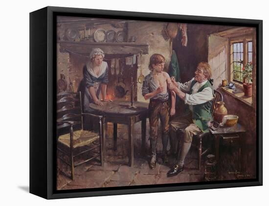 Dr Jenner Performing the First Vaccination-Terence Cuneo-Framed Premier Image Canvas