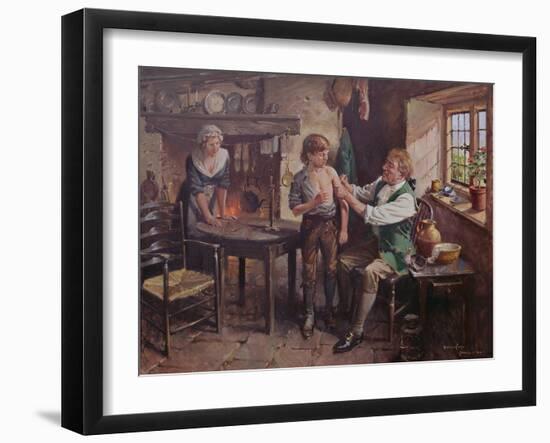 Dr Jenner Performing the First Vaccination-Terence Cuneo-Framed Giclee Print