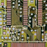 False-colour SEM of An Integrated Circuit.-Dr. Jeremy Burgess-Photographic Print