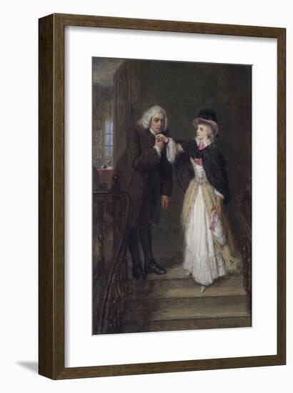 Dr. Johnson and Mrs Siddons in Bolt Court-William Powell Frith-Framed Premium Giclee Print