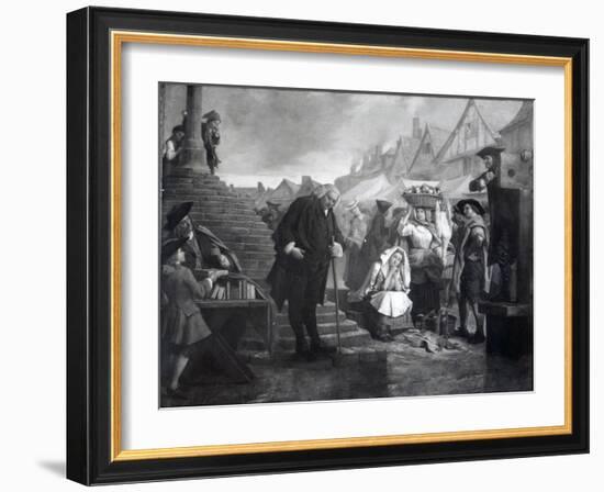 Dr. Johnson Doing Penance in the Market Place of Uttoxeter, 1869-Eyre Crowe-Framed Giclee Print