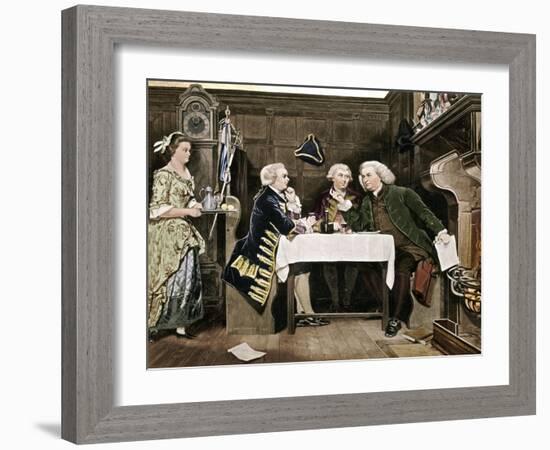 Dr Johnson, Goldsmith and Boswell, (1909)-Eyre Crowe-Framed Giclee Print