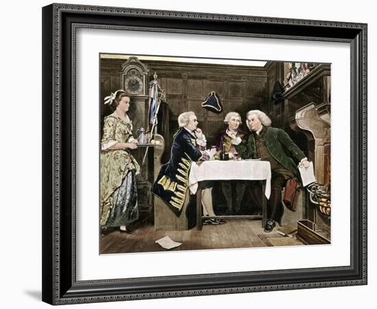 Dr Johnson, Goldsmith and Boswell, (1909)-Eyre Crowe-Framed Giclee Print