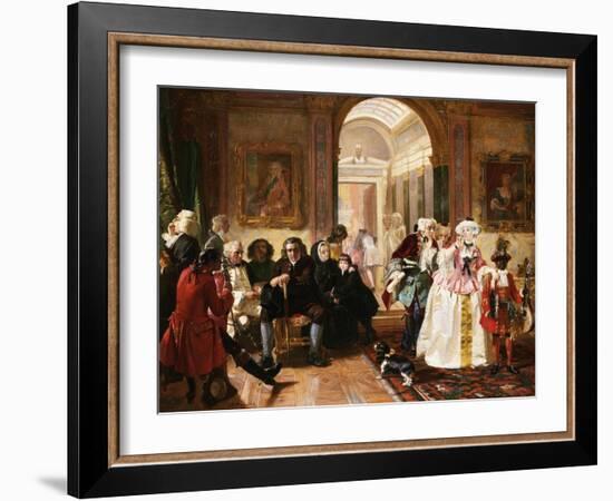 Dr. Johnson in the Ante-Room of the Lord Chesterfield Waiting for an Audience, 1748-Edward Matthew Ward-Framed Giclee Print