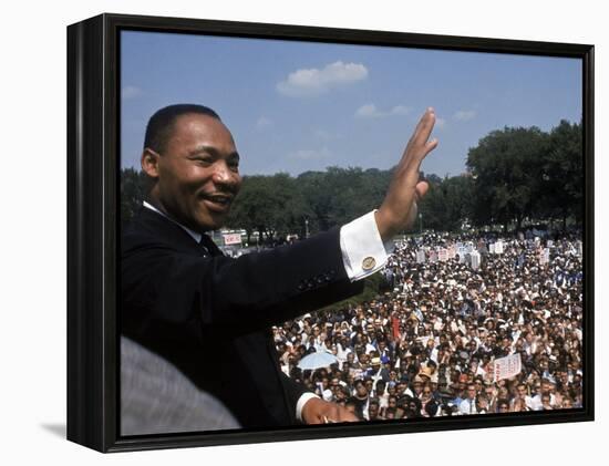 Dr. Martin Luther King Jr. Giving "I Have a Dream" Speech During the March on Washington-Francis Miller-Framed Premier Image Canvas