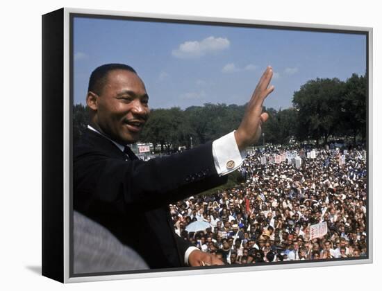 Dr. Martin Luther King Jr. Giving "I Have a Dream" Speech During the March on Washington-Francis Miller-Framed Premier Image Canvas