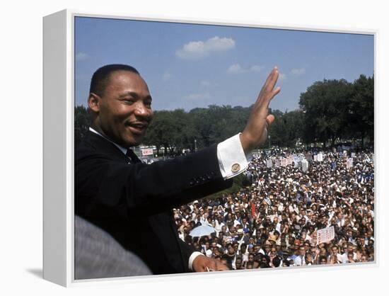 Dr. Martin Luther King Jr. Giving "I Have a Dream" Speech During the March on Washington-Francis Miller-Framed Premier Image Canvas