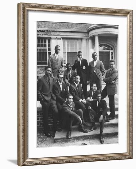 Dr. Martin Luther King Jr. Posing with Other African American Leaders-Howard Sochurek-Framed Premium Photographic Print