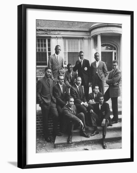 Dr. Martin Luther King Jr. Posing with Other African American Leaders-Howard Sochurek-Framed Premium Photographic Print