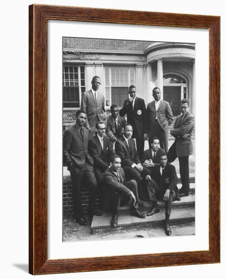 Dr. Martin Luther King Jr. Posing with Other African American Leaders-Howard Sochurek-Framed Premium Photographic Print