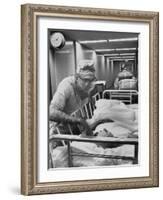Dr. Michael E. Debakey, Chief Heart Surgeon at the Methodist Hospital-Ralph Morse-Framed Photographic Print