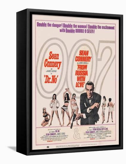 Dr. No, 1962; Double Bill, to Russia with Love, 1963-null-Framed Stretched Canvas