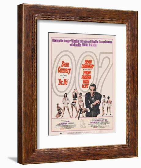 Dr. No, 1962; Double Bill, to Russia with Love, 1963-null-Framed Premium Giclee Print