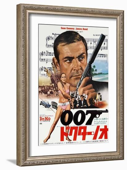 Dr. No, from Left: Ursula Andress, Sean Connery, 1962-null-Framed Art Print