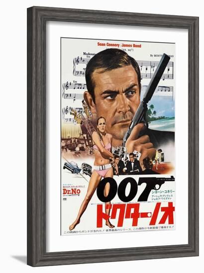 Dr. No, from Left: Ursula Andress, Sean Connery, 1962--Framed Art Print