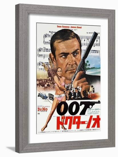 Dr. No, from Left: Ursula Andress, Sean Connery, 1962-null-Framed Art Print