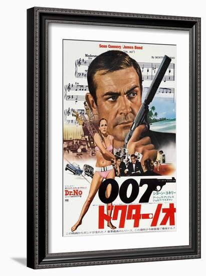 Dr. No, from Left: Ursula Andress, Sean Connery, 1962-null-Framed Art Print