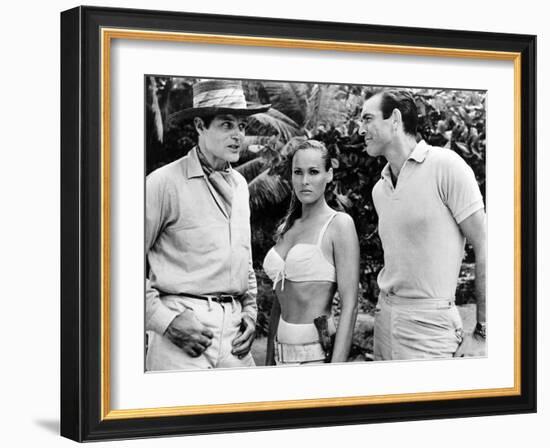 Dr No, L-R: Jack Lord, Ursula Andress, Sean Connery, 1962-null-Framed Photo