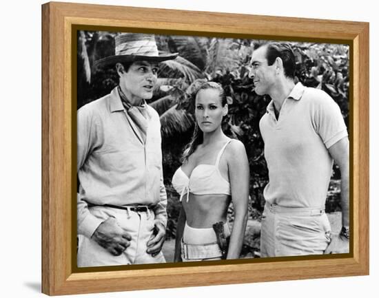 Dr No, L-R: Jack Lord, Ursula Andress, Sean Connery, 1962-null-Framed Stretched Canvas